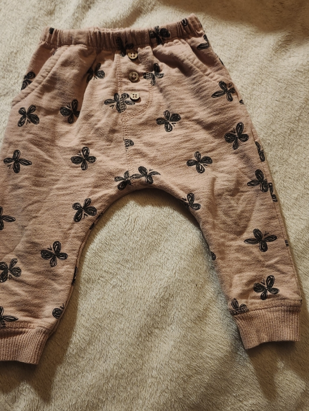 Jessica Simpson Pink Butterfly Print Baby/Toddler Pants